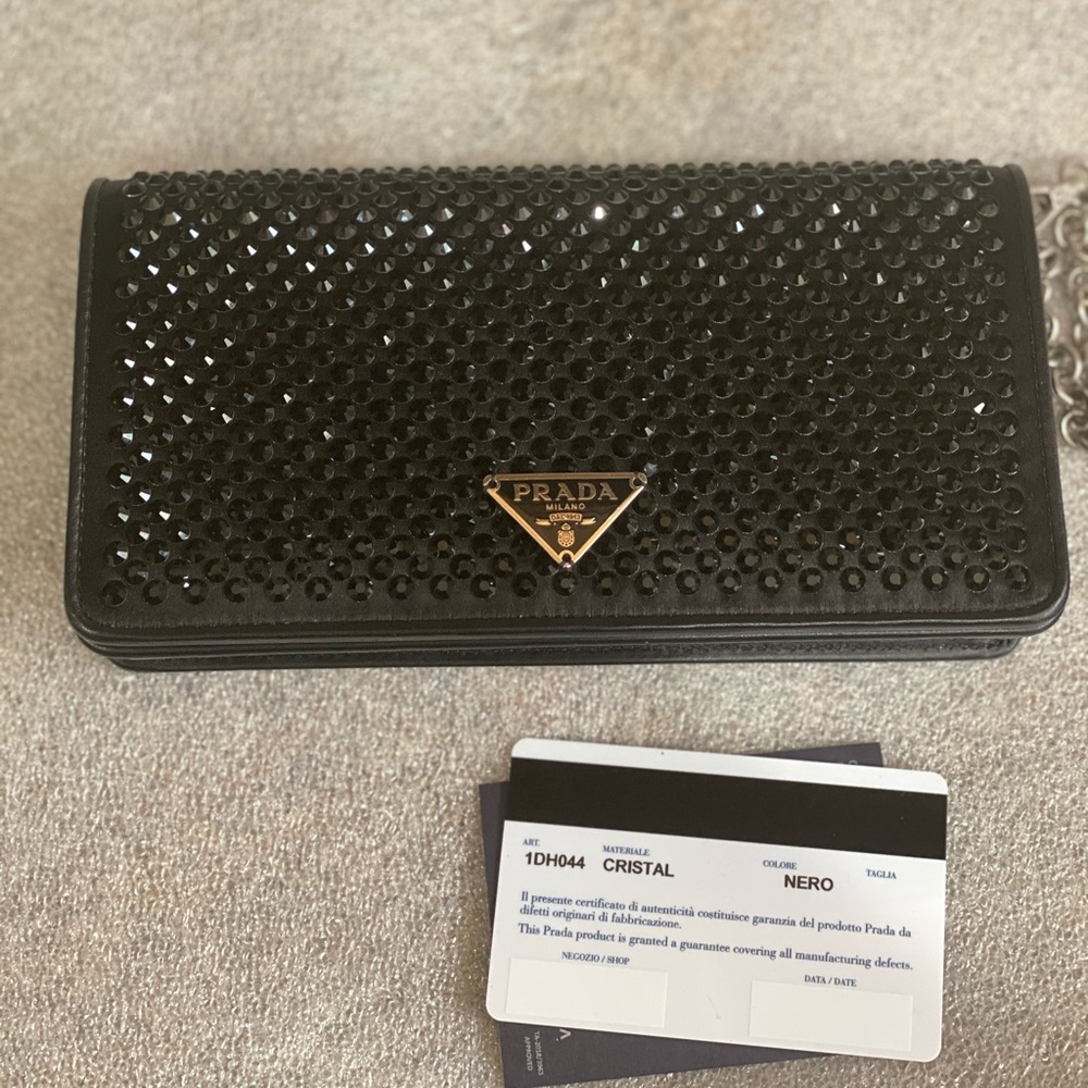 Authentic Crystal Prada Wallet On Chain